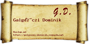 Galgóczi Dominik névjegykártya