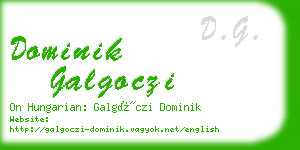 dominik galgoczi business card